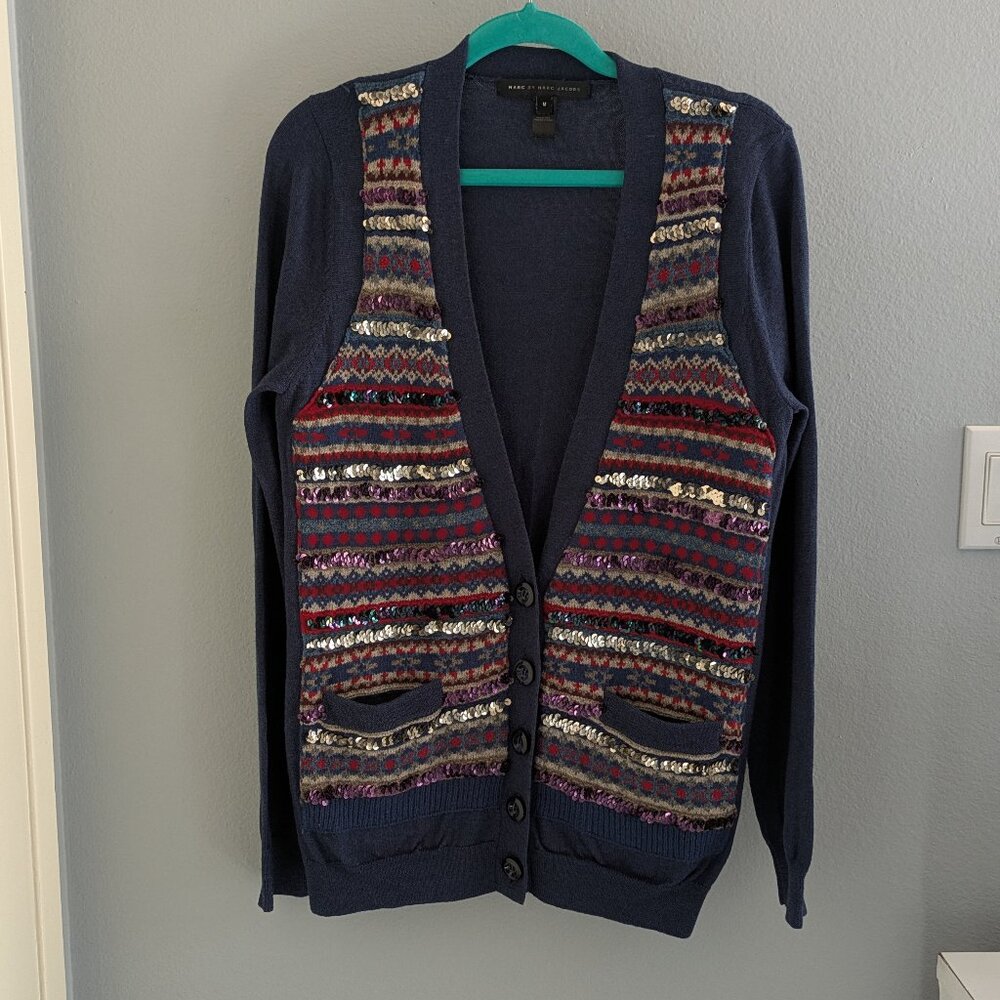Marc by Marc Jacobs Sequin Cardigan, M